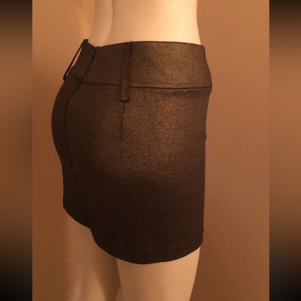Shiny Bronze Mini Skirt